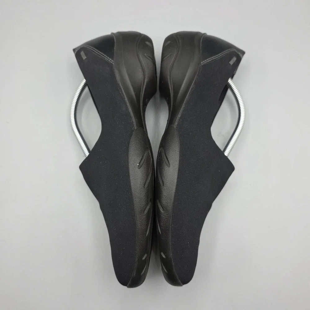 ECCO Rise Shoes Womens 40 Black Gore-Tex Waterproof Slip‎ On Wedge Comfort